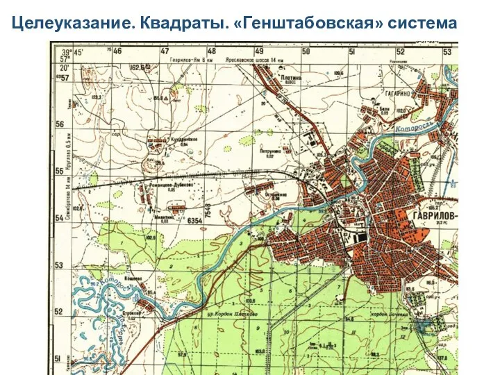 Целеуказание. Квадраты. «Генштабовская» система