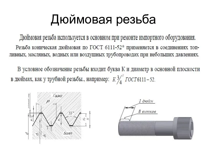 Дюймовая резьба