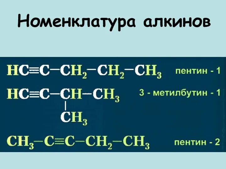 Номенклатура алкинов