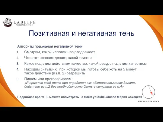 Алгоритм признания негативной тени: Смотрим, какой человек нас раздражает Что этот человек