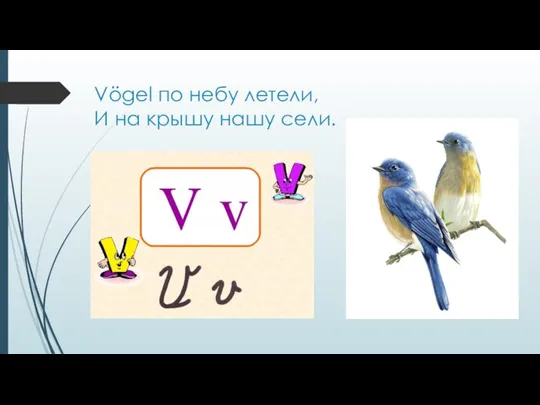 Vögel по небу летели, И на крышу нашу сели.