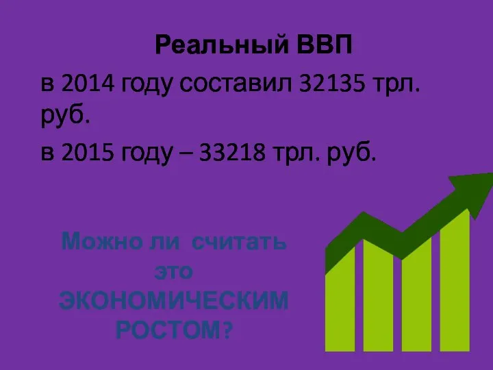 Можно ли считать это ЭКОНОМИЧЕСКИМ РОСТОМ? Реальный ВВП в 2014 году составил