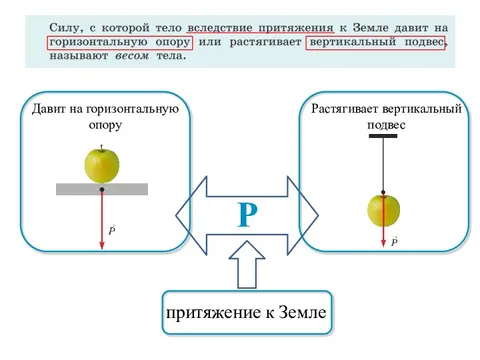 Чем отличается вес тела от силы