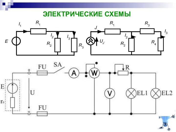 Электрические схемы. Элементы и параметры электрических цепей презентация
