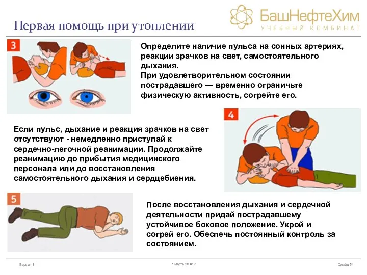 Оказание первой помощи пострадавшему при утоплении