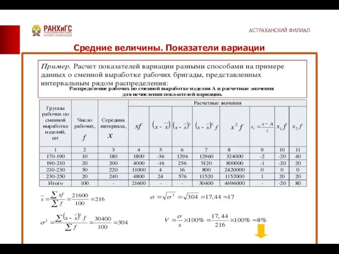 Величины в статистике