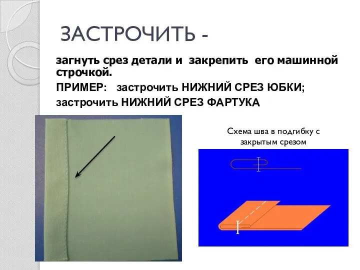 Настрочить шов. Терминологиямашиных работ. Накладной с закрытым срезом шов рисунок. Настрочить шов. Настрочить шов.