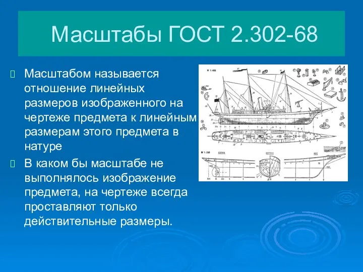 Выбор масштаба чертежа