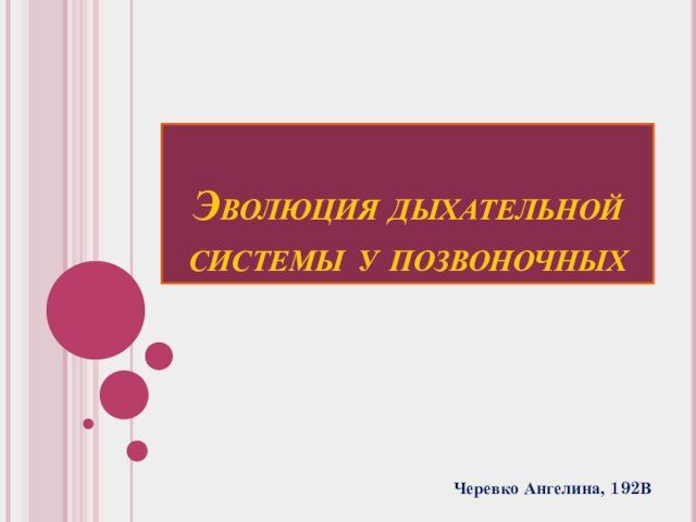 Эволюция дыхательной системы 8 класс